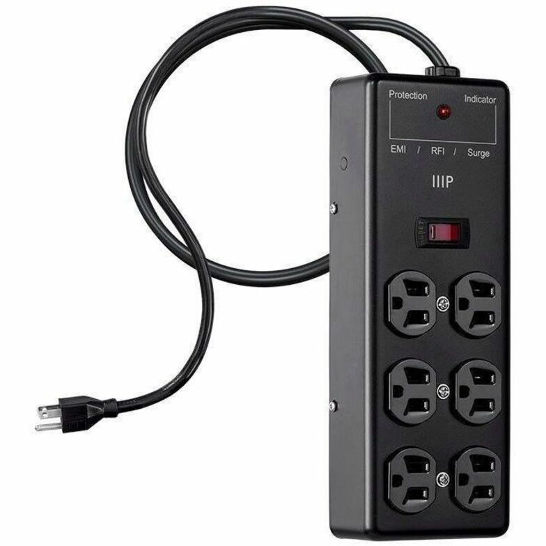 MONOPRICE HEAVY DUTY 6 OUTLET METAL SURGE POWER BOX, 540 JOULES, WITH 6FT CORD - Thumbnail 5