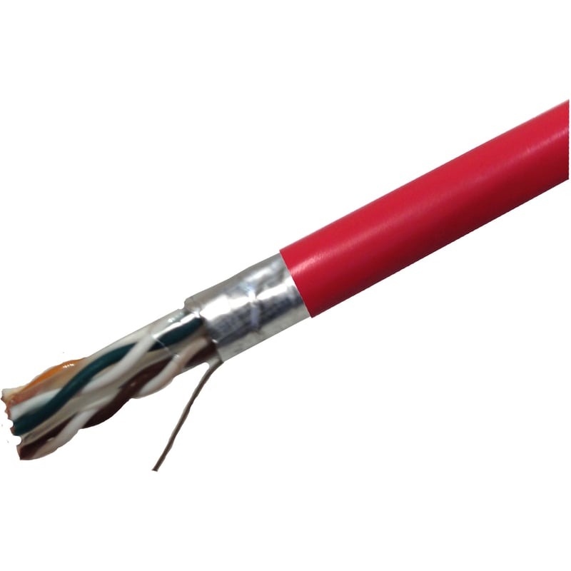1000FT RED CAT6 550MHZ SOLID FTP CABLE C