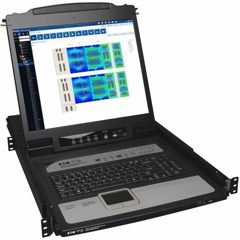 Tripp Lite by Eaton NetDirector 8-Port 1U Rack-Mount Console KVM Switch with 19-in. LCD and IP Remote Access - Thumbnail 1