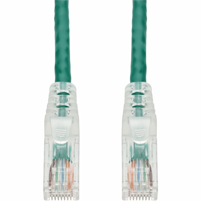 AddOn 45ft Green CAT 6 PVC Ethernet Cable Snagless Easy Clear Boot TAA RJ-45 M/M - Thumbnail 1