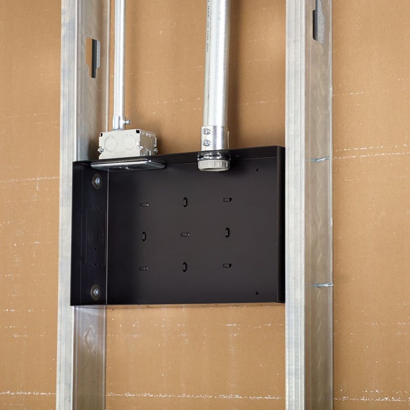 Chief Proximity In-Wall Storage Box - With 2 Receptacle Filter & Surge - Black - Thumbnail 2