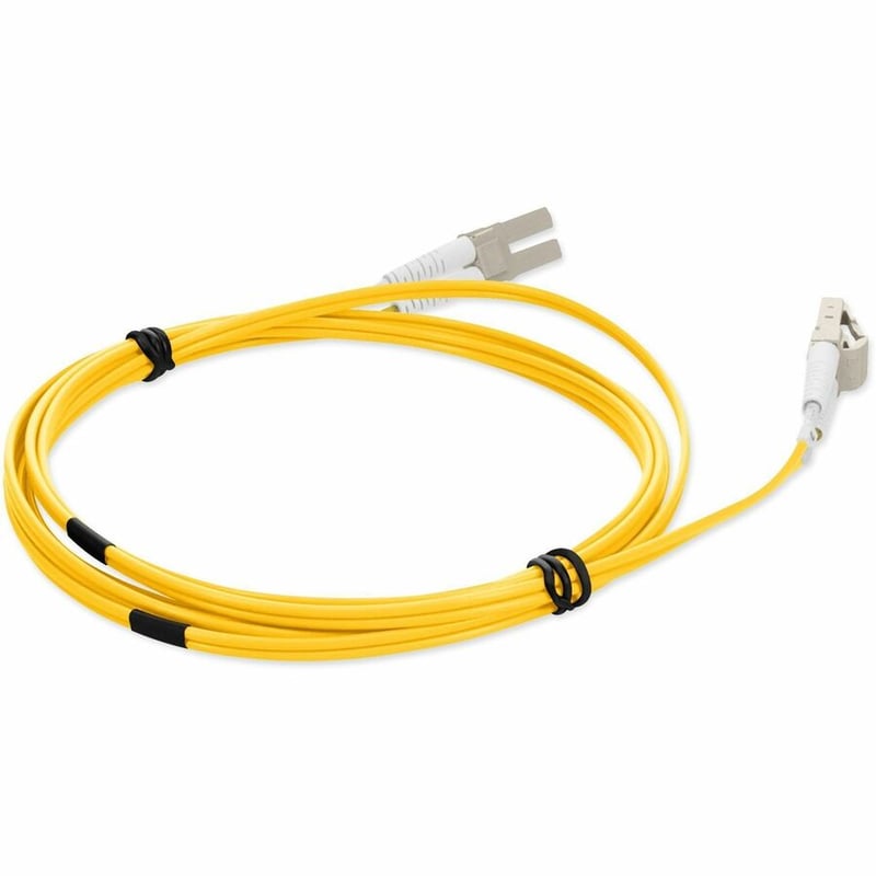 AddOn 8m LC to LC Yellow OM1 Duplex OFNR (Riser-Rated) TAA MMF Fiber Patch Cable - Thumbnail 5