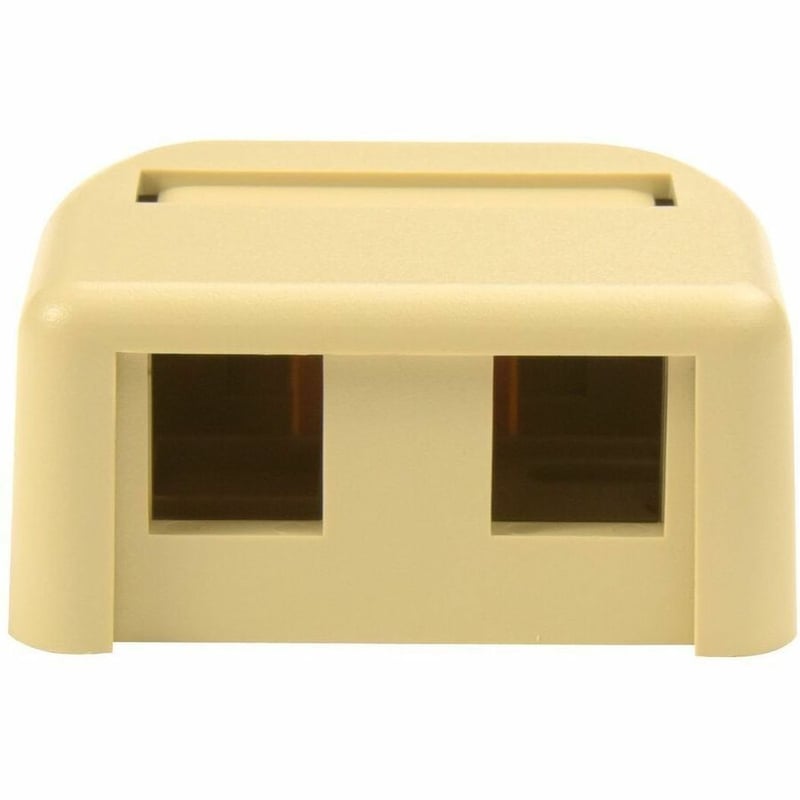 Ortronics TechChoice Mounting Box for Keystone Module, Cable Raceway - Electrical Ivory - Thumbnail 3