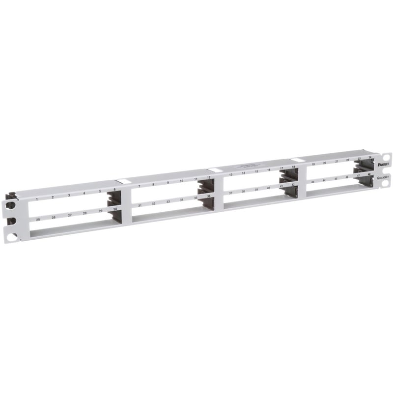 QN PATCH PANEL FLAT 48PT 1RU WHT EA - Thumbnail 4