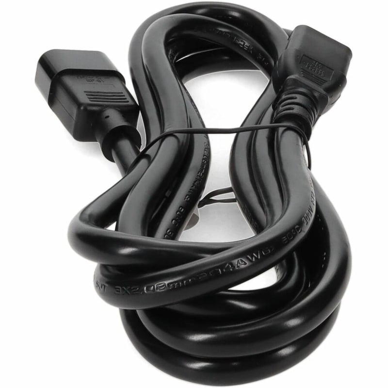 AddOn 4ft C13 Female to C14 Male 14AWG 100-250V at 15A Black Power Cable - Thumbnail 4