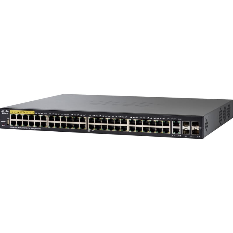 Cisco SF350-48P 48-Port 10 100 PoE Managed Switch - Thumbnail 1