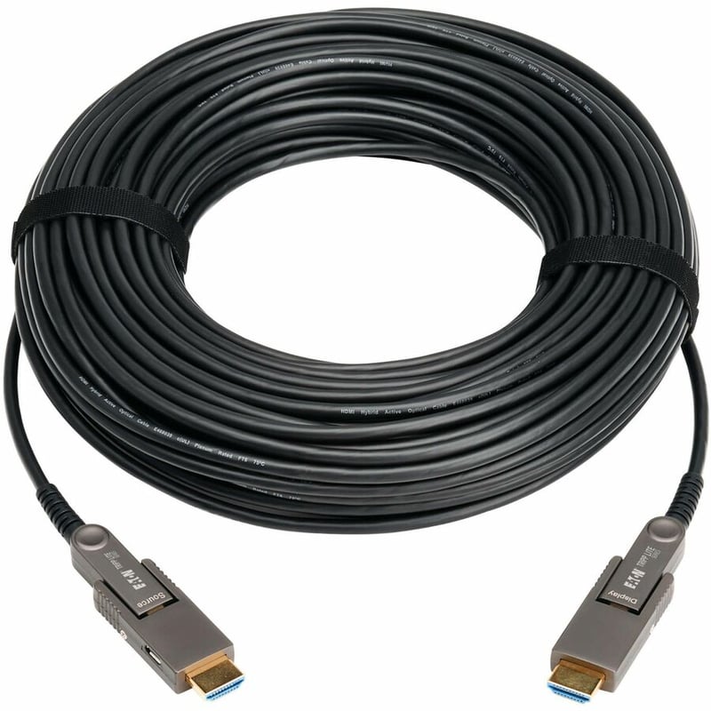 HDMI FIBER ACTIVE OPTICAL CABLE DETACH CONNECTORS M/M 8K BLACK 20M - Thumbnail 4