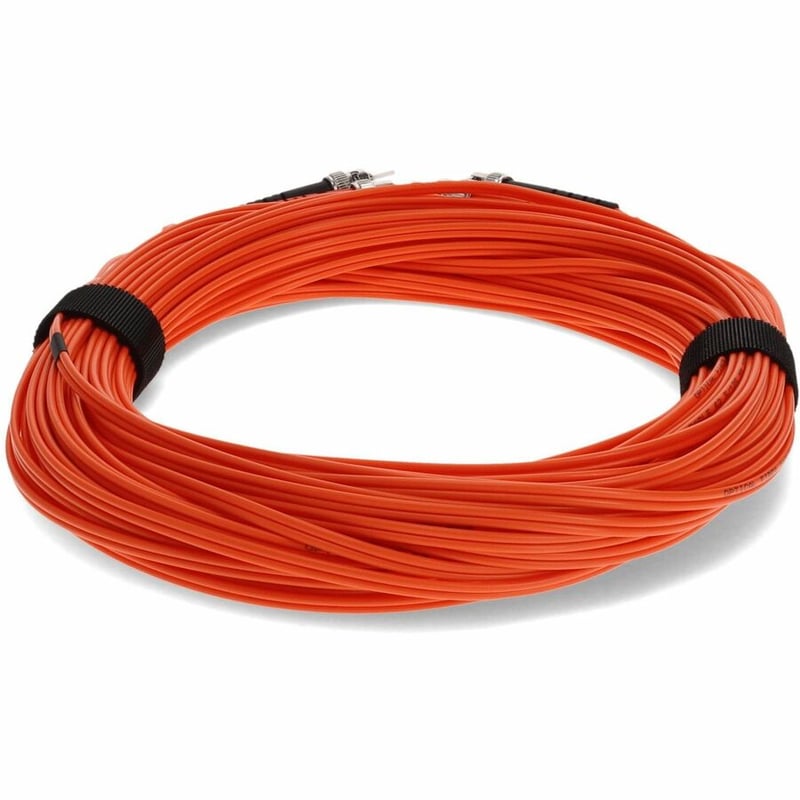 AddOn 15m ST to ST Orange OM1 Duplex OFNR (Riser-Rated) MMF Fiber Patch Cable - Thumbnail 4