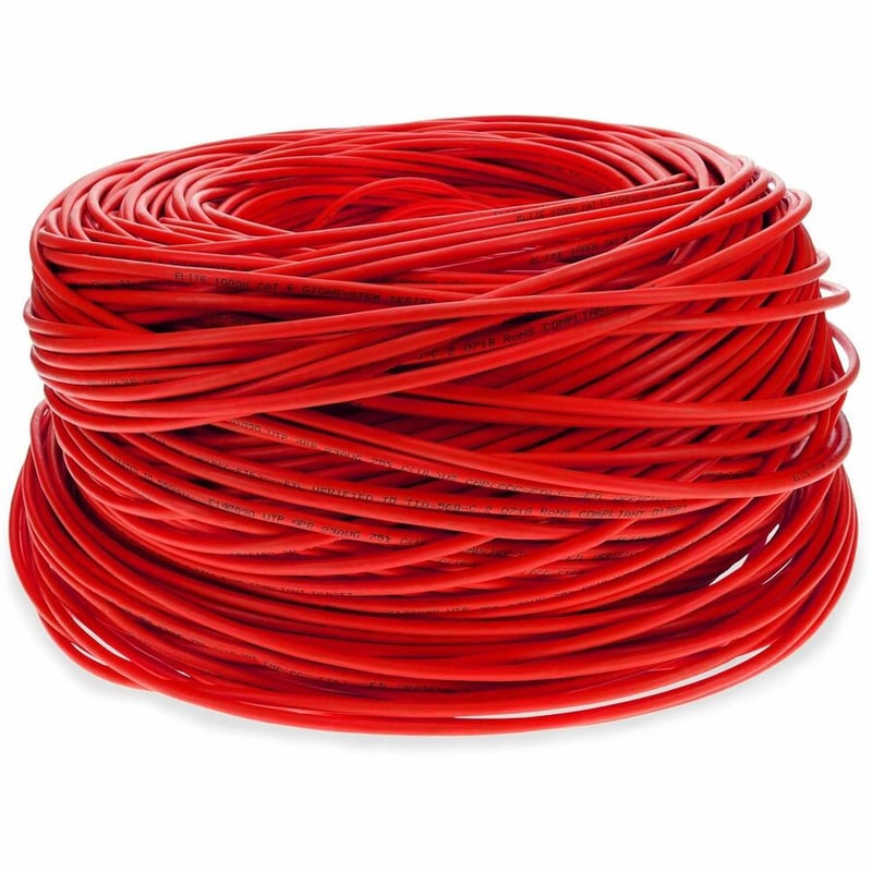 AddOn 1000ft Non-Terminated Red Cat6 Straight UTP PVC Copper Patch Cable - Thumbnail 2