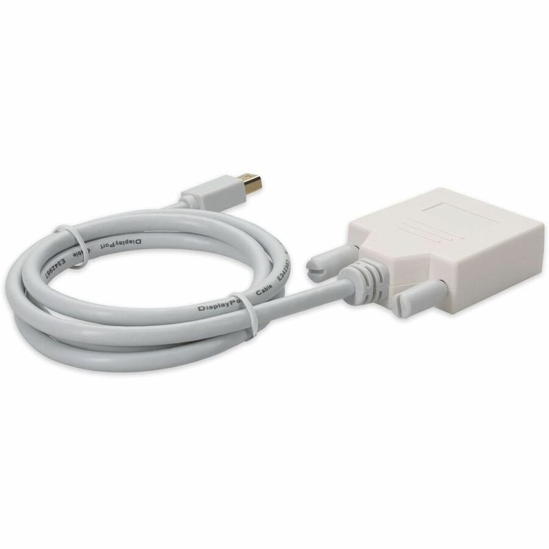 AddOn 3ft Mini-DisplayPort Male to DVI-D Single Link (18+1 pin) Male White Cable For Resolution Up to 1920x1200 (WUXGA) - Thumbnail 5