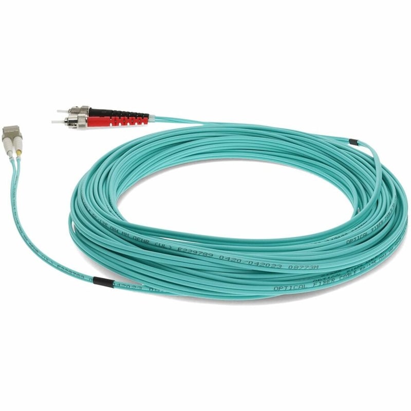 AddOn 25m LC (Male) to ST (Male) Aqua OM3 Duplex Fiber OFNR (Riser-Rated) Patch Cable - Thumbnail 3