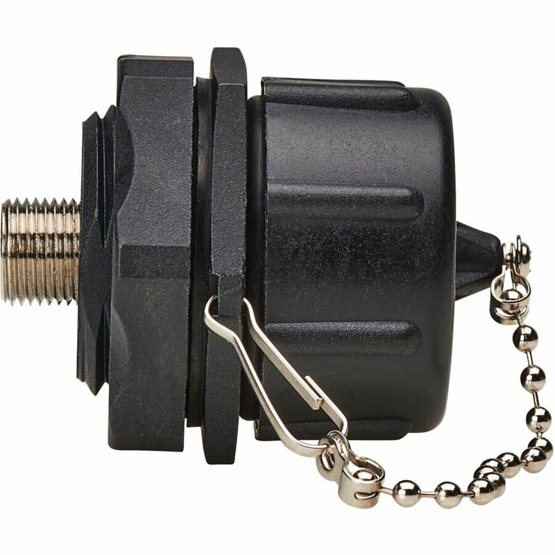 RIGID INDUSTRIAL F-TYPE ADAPTER (M/F) - IP68 BLACK