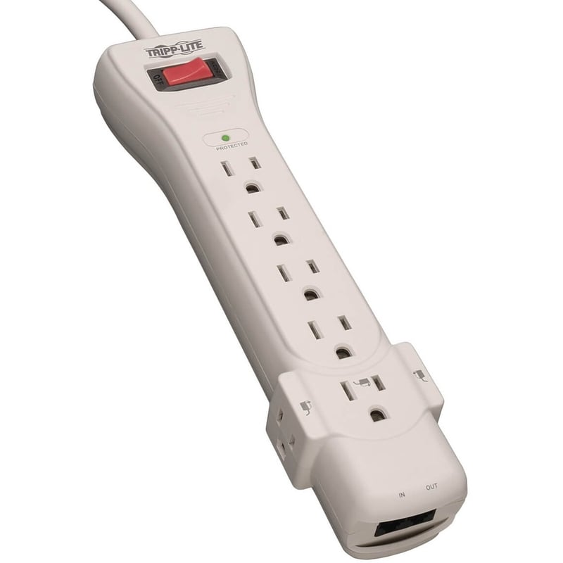 Tripp Lite by Eaton Protect It! 7-Outlet Surge Protector 6 ft. (1.83 m) Cord 1080 Joules Fax/Modem Protection RJ11 - Thumbnail 1