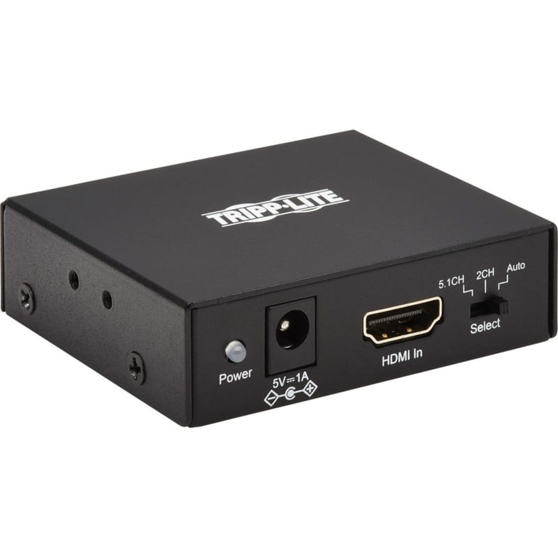 Tripp Lite by Eaton 4K HDMI Audio De-Embedder/Extractor with TOSLINK, RCA and 3.5 mm Stereo Output, 5.1 Channel, HDCP 2.2, 4K 60 Hz - Thumbnail 1