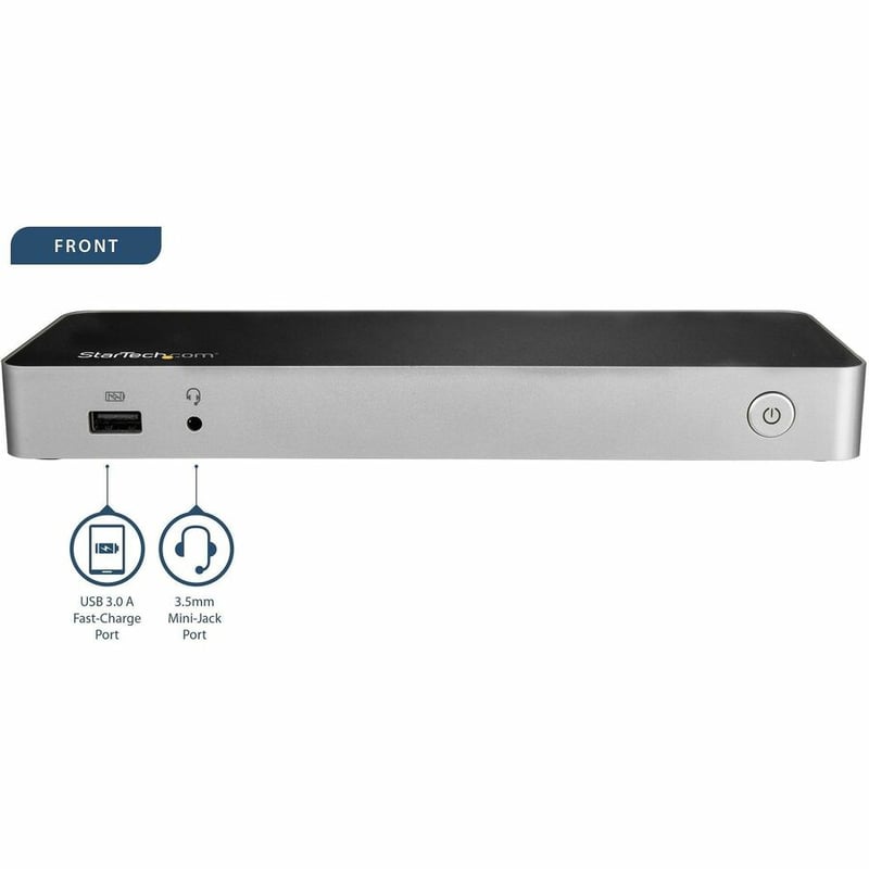StarTech.com USB C Dock - 4K Dual Monitor HDMI & DisplayPort USB Type-C Docking Station - 60W Power Delivery, SD, 4-port USB 3.0 Hub, GbE - Thumbnail 4