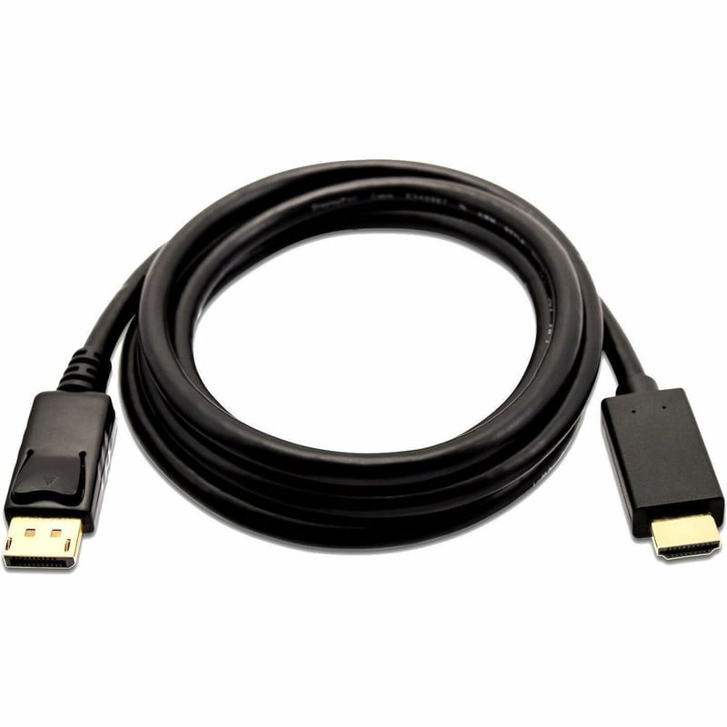 V7 DisplayPort 1.2 Male to HDMI 1.4 Male 21.6 Gbps 4K UHD 2m/6.6ft Black - Thumbnail 1