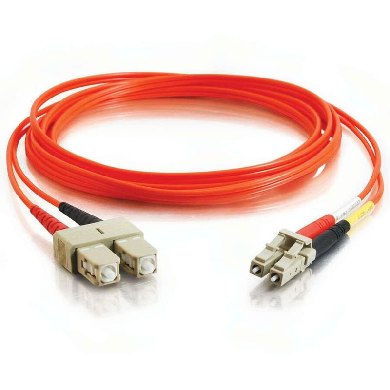 C2G-7m LC-SC 62.5/125 OM1 Duplex Multimode PVC Fiber Optic Cable (LSZH) - Orange - Thumbnail 2