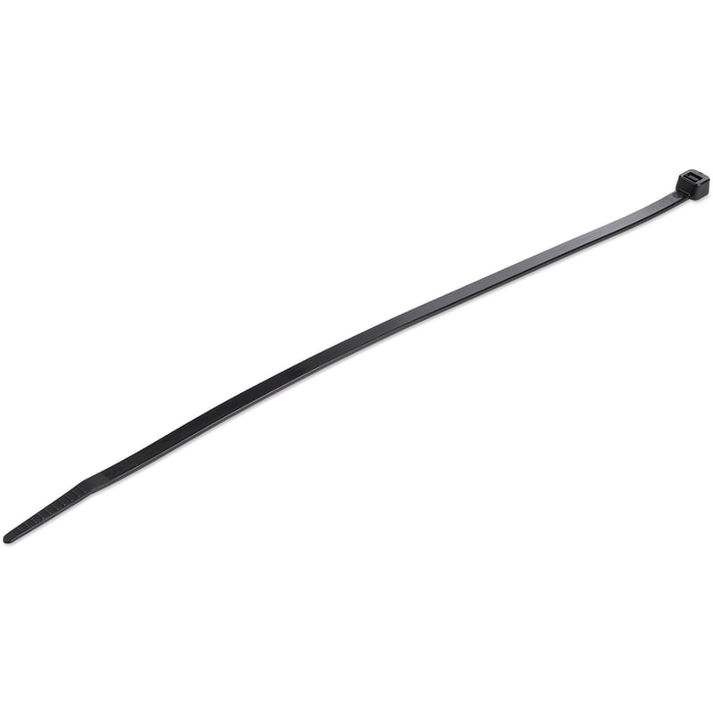 StarTech.com 10"(25cm) Cable Ties, 2-5/8"(68mm) Dia, 50lb(22kg) Tensile Strength, Nylon Self Locking Ties, UL Listed, 100 Pack, Black - Thumbnail 1