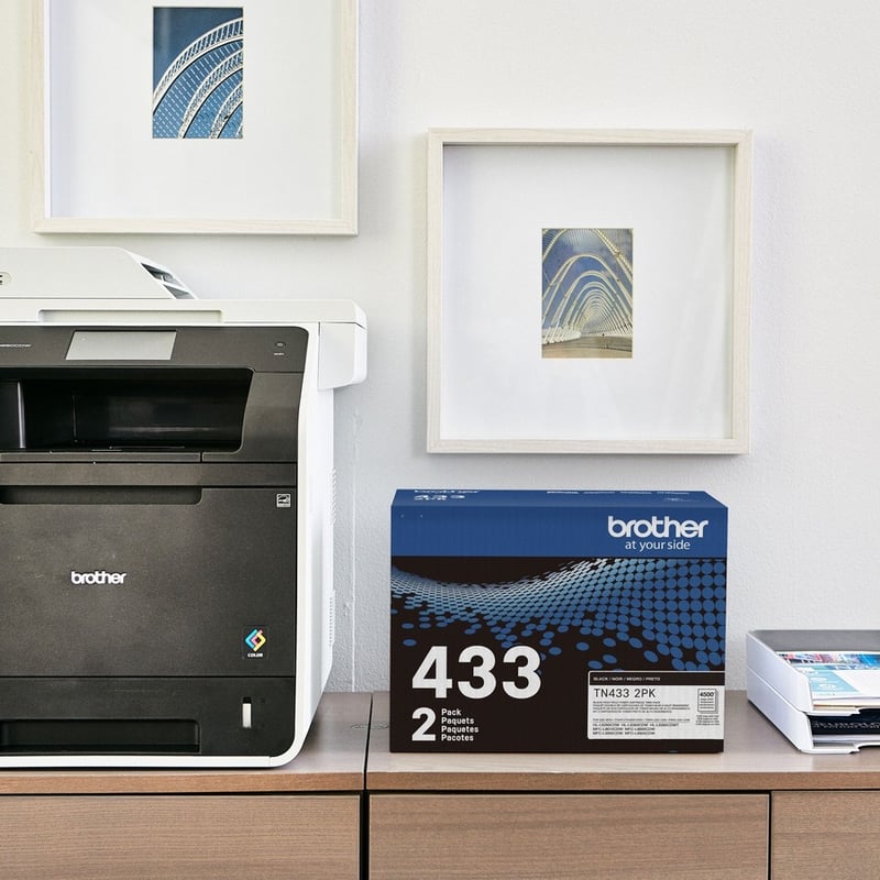 Brother TN-433 Original High Yield Laser Toner Cartridge - Twin-pack - Black - 2 / Box - Thumbnail 4