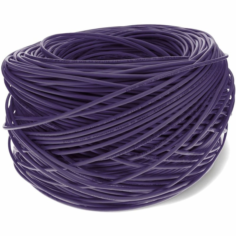 ADDON 1000FT PURPLE CAT5E UTP PLENUM COPPER PATCH CABLE - Thumbnail 1