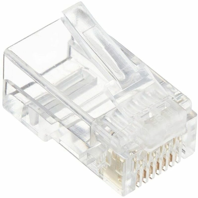 4XEM 100 Pack Cat5E RJ45 Modular Ethernet Plugs for Stranded or Solid CAT5E Cable - Thumbnail 1