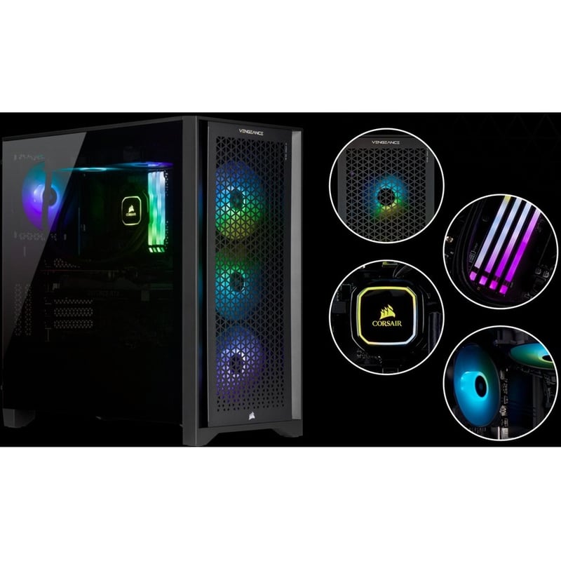 Corsair VENGEANCE a7200 Gaming Desktop Computer - AMD Ryzen 7 5800X - 16 GB RAM DDR4 SDRAM - 1 TB M.2 SSD - Thumbnail 3