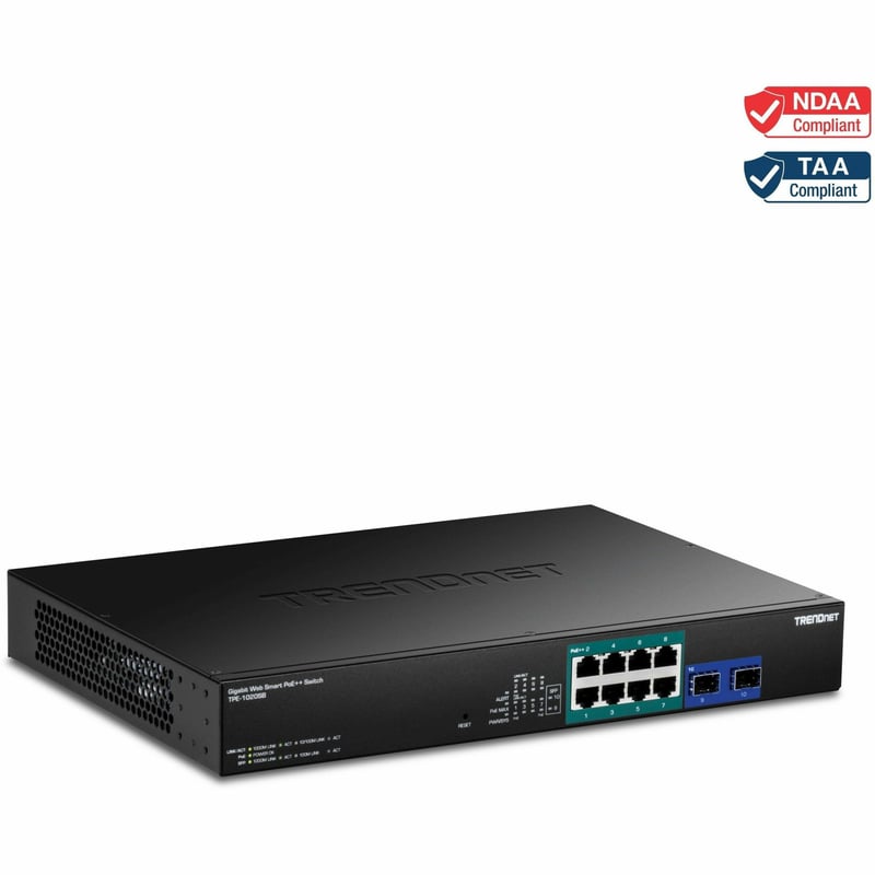 10-PORT GIGABIT WEB SMART POE++ SWITCH - Thumbnail 1