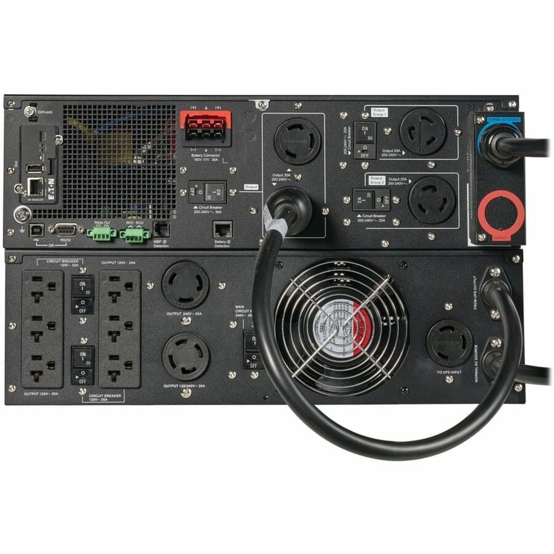 Eaton 9PX G2 3000VA 3000W 208/120V Online Double-Conversion UPS - L6-30P Input, 6x 5-20R, 1x L6-30R, 1x L14-30R, Cybersecure Network Card, Extended Run, 6U Rack/Tower