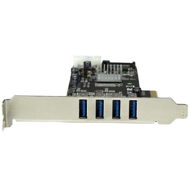 StarTech.com 4 Port PCI Express (PCIe) SuperSpeed USB 3.0 Card Adapter w/ 2 Dedicated 5Gbps Channels - UASP - SATA / LP4 Power - Thumbnail 5