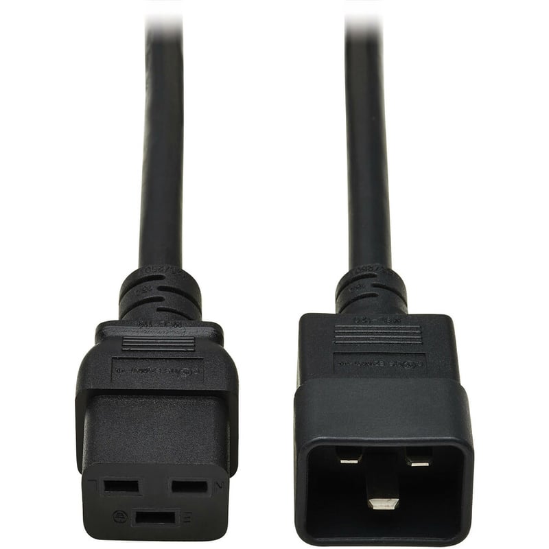 Eaton Tripp Lite Series Power Extension Cord, C19 to C20 - Heavy-Duty, 15A, 250V, 14 AWG, 15 ft. (4.6 m), Black - Thumbnail 5