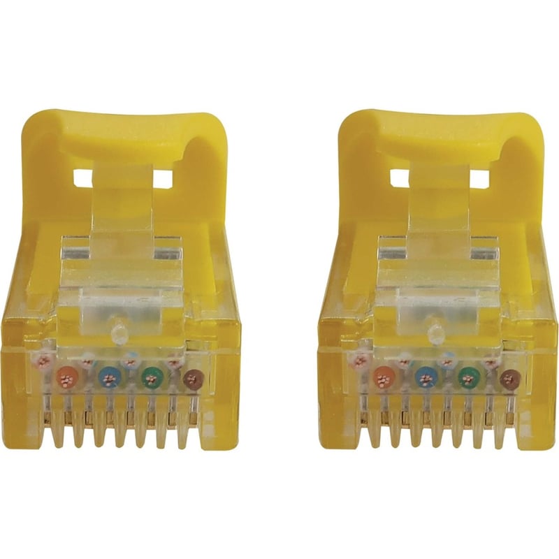 Eaton Tripp Lite Series Cat6a 10G Snagless Molded UTP Ethernet Cable (RJ45 M/M), PoE, Yellow, 25 ft. (7.6 m) - Thumbnail 3
