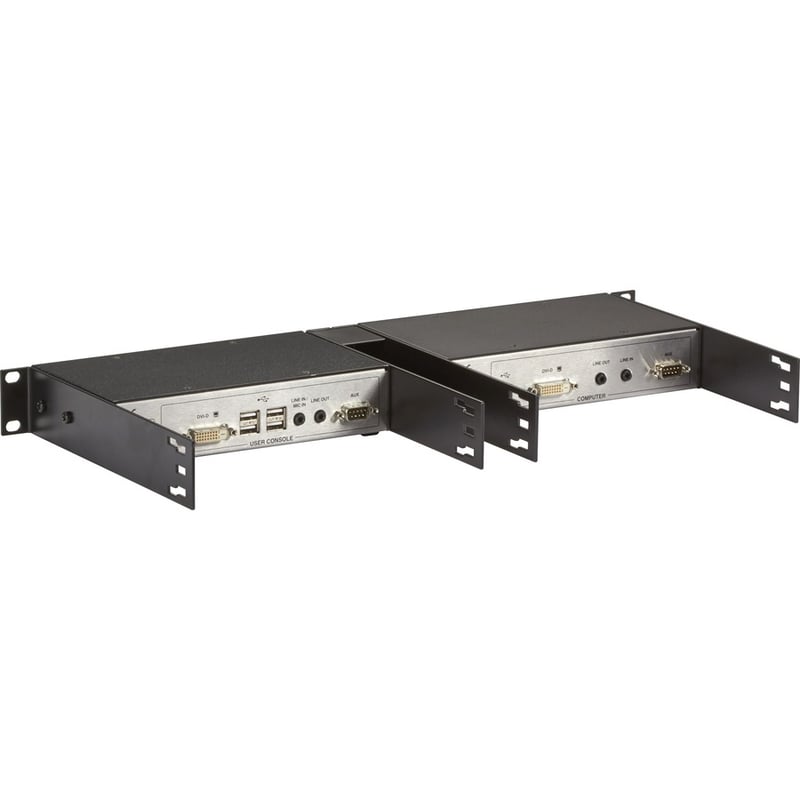 Black Box Rack Mount for KVM Extender, KVM Switch - Black - TAA Compliant - Thumbnail 3