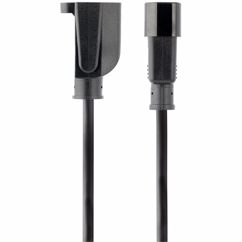 StarTech.com 1ft (0.3m) Power Extension Cord, IEC C14 to NEMA 5-15R, 10A 125V, 18AWG, Black, Outlet Extension Cable for Network Equipment - Thumbnail 2