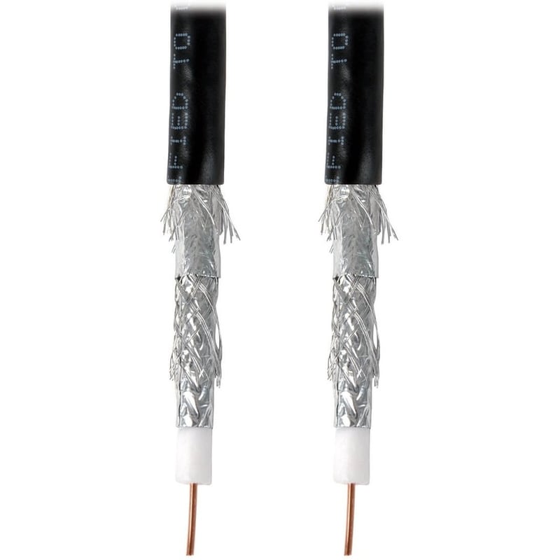 Eaton Tripp Lite Series RG6/U Quad-Shield CMR-Rated Coaxial Cable, Black, 1000 ft. (304.8 m) - Thumbnail 2