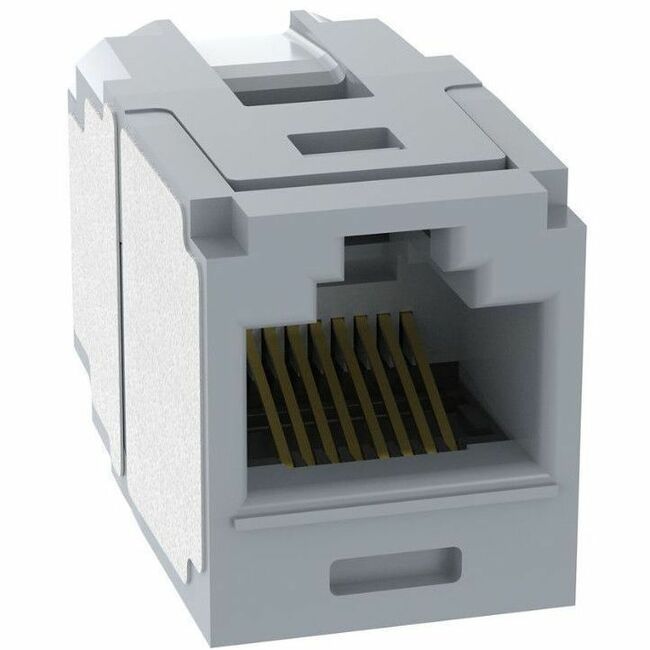 PanNet Mini-Com UTP RJ45 Cat 6A Coupler Module, Int'l Gray - Thumbnail 1