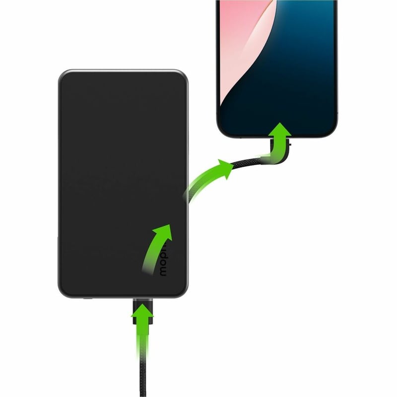 MOPHIE POWERSTATION PLUS ULTRA 10K PORTABLE BATTERY W/PRONGS-BLACK