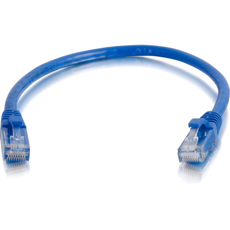 C2G 1ft Cat6 Cable - Snagless Unshielded (UTP) Ethernet Cable - Network Patch Cable - PoE - Blue - Thumbnail 3