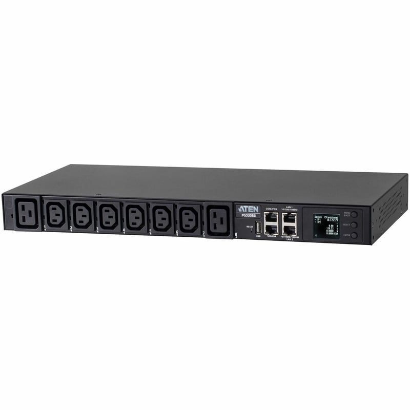 ATEN 30A/32A 8-Outlet 1U Metered eco PDU - Thumbnail 1