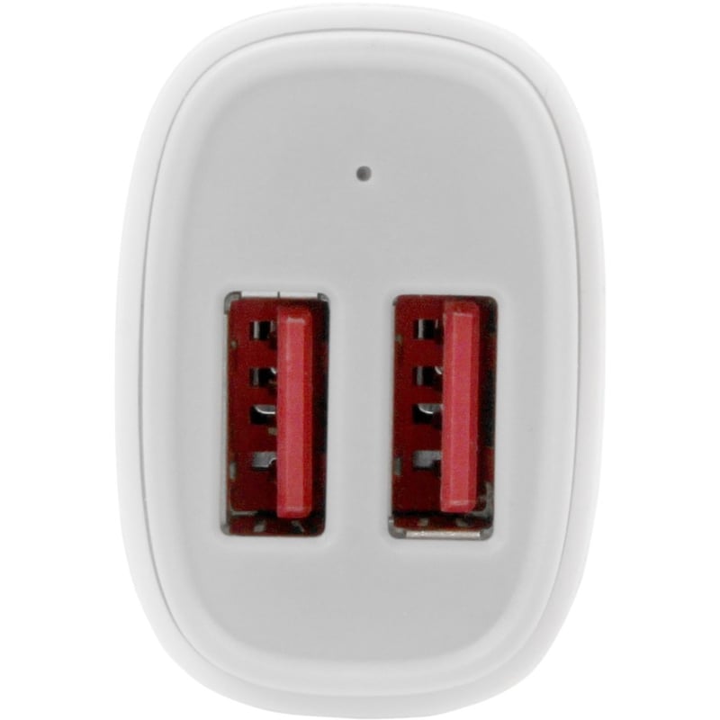 StarTech.com Dual Port USB Car Charger - White - High Power 24W/4.8A - 2 port USB Car Charger - Charge two tablets at once - Thumbnail 2