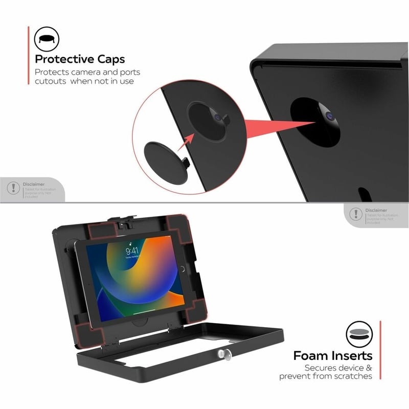CTA Digital Premium VESA Locking Mount for iPad Gen 10 - 10.9" , 9.7-11" Tablets - Thumbnail 4