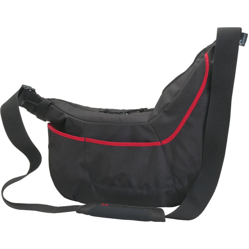 Lowepro Passport Sling II Carrying Case (Sling) Camera, Camera Equipment, Bottle, Lens, Camera Flash - Black, Red - Thumbnail 2