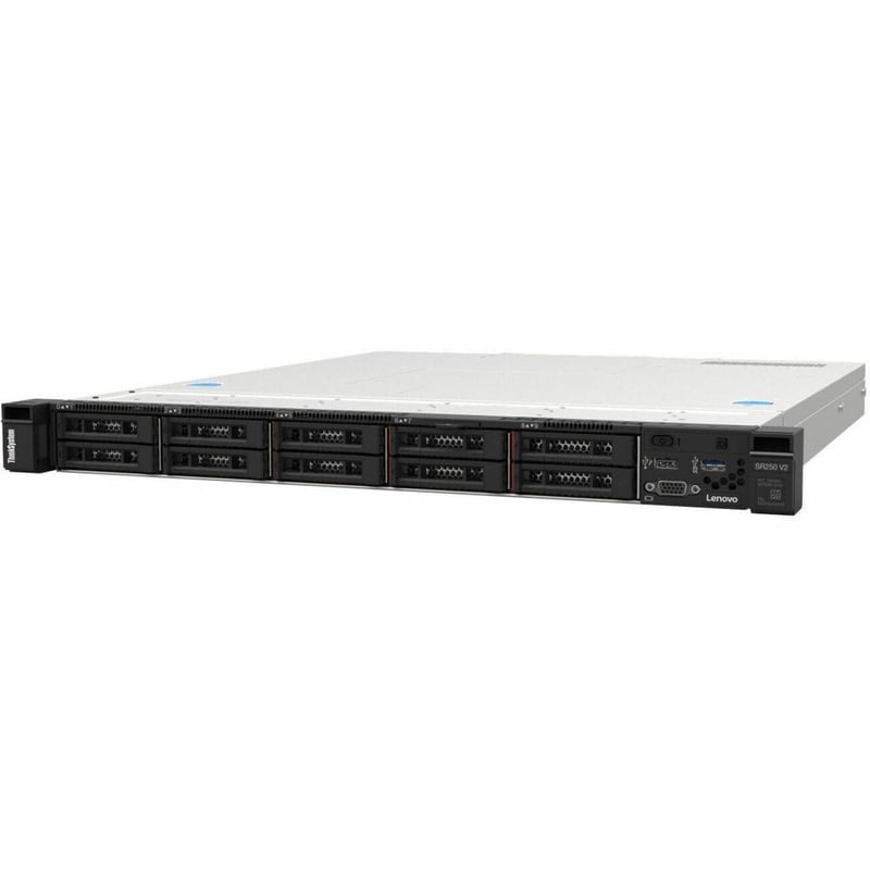 Lenovo ThinkSystem SR250 V3 7DCL1000NA 1U Rack Server - 1 x Intel Xeon E-2478 2.8 GHz - 32 GB RAM - 3.84 TB SSD - (3 x 960GB, 2 x 480GB) SSD Configuration - Serial ATA Controller - Pre-Configured - Thumbnail 1