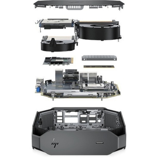 HP Z2 Mini G5 Workstation - 1 Xeon W-1250 - vPro Technology - 16 GB - 512 GB SSD - Mini PC - Thumbnail 4
