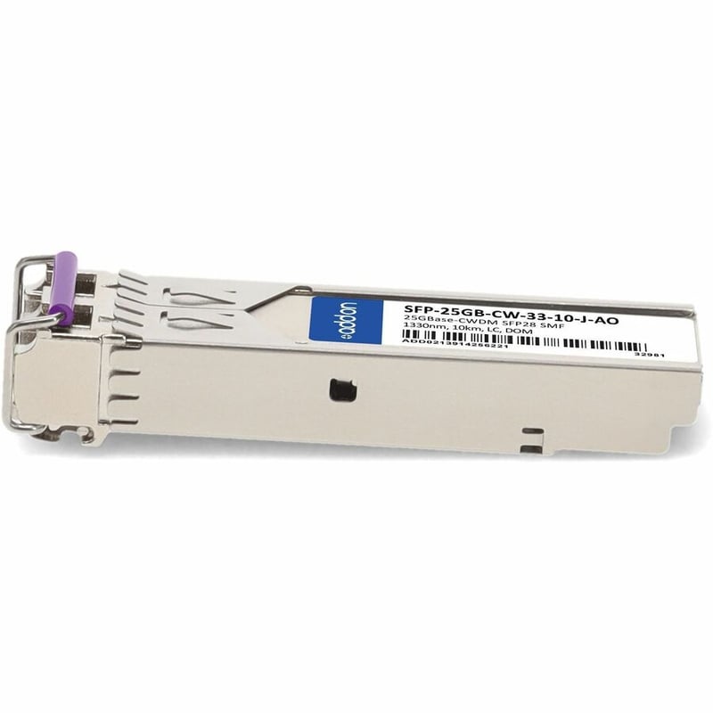 AddOn Juniper Networks® Compatible TAA 25GBase-CWDM SFP28 Transceiver (SMF, 1330nm, 10km, LC, DOM) - Thumbnail 2