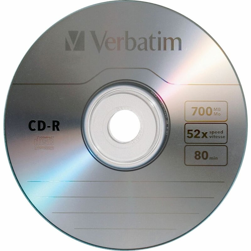 Verbatim CD-R 700MB 52X with Branded Surface - 100pk Spindle - Thumbnail 2
