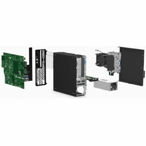 Dell OptiPlex 7000 7010 Desktop Computer - Intel Core i5 13th Gen i5-13500 Tetradeca-core (14 Core) 2.50 GHz - 8 GB RAM DDR4 SDRAM - 256 GB M.2 PCI Express NVMe SSD Touchscreen Display - Small Form Factor - Black - Thumbnail 3