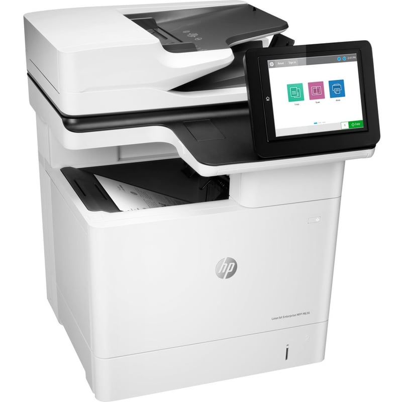 HP LaserJet M636fh Laser Multifunction Printer-Monochrome-Copier/Fax/Scanner-75 ppm Mono Print-1200x1200 Print-Automatic Duplex Print-300000 Pages Monthly-650 sheets Input-Color Scanner-600 Optical Scan-Monochrome Fax-Gigabit Ethe - Thumbnail 3