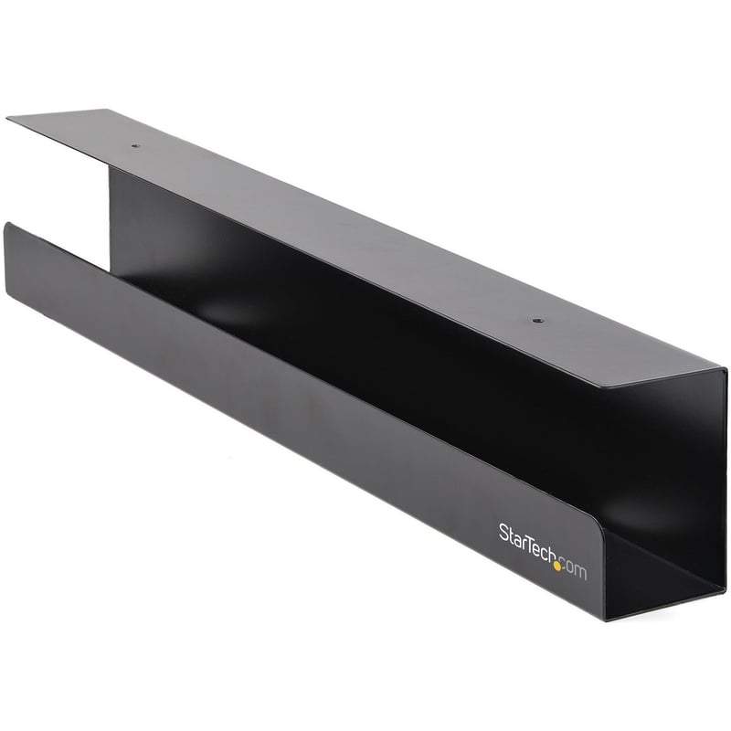 StarTech.com Under Desk Cable Management Tray, Cable Tray Organizer/Manager, Desk/Table Mount, Cord/Power Strip Holder, 23-1/2"L x 4-1/2"D - Thumbnail 1