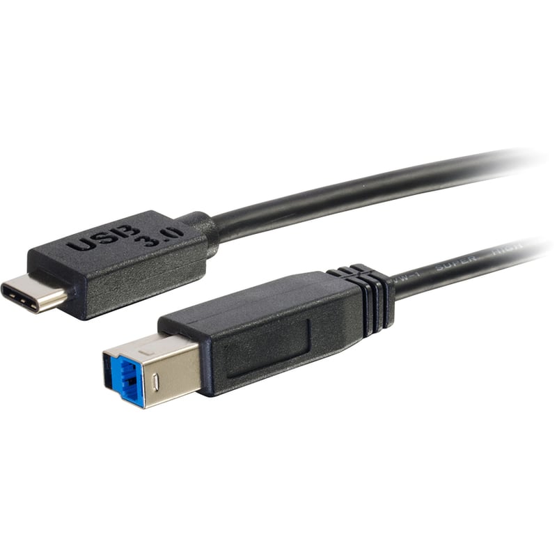 C2G 3ft USB 3.1 Gen 1 USB Type C to USB B Cable M/M - USB C Cable Black - Thumbnail 5
