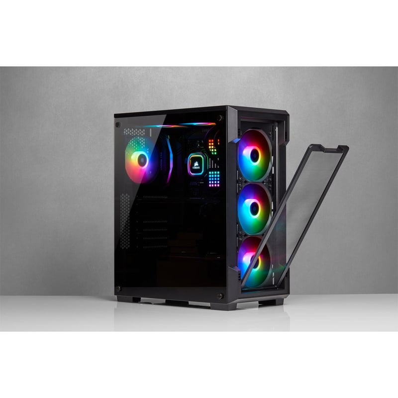 Corsair iCUE 220T RGB Airflow Tempered Glass Mid-Tower Smart Case - Black